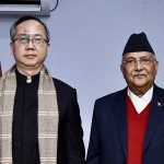 प्रधानमन्त्री  ओली सँग नेपालका लागि चिनियाँ राजदूत छन् सङ्ग  बीच शिष्टाचार भेटवार्ता