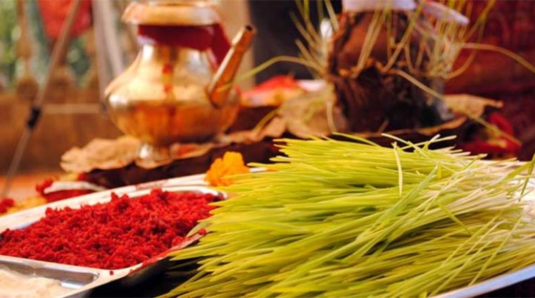 हनुमानढोकास्थित दशैं घरमा विधिपुर्वक जमरा राखियो