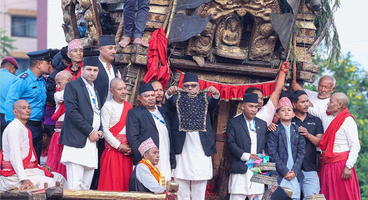 रातो मच्छिन्द्रनाथको जात्रामा प्रधानमन्त्री शाह पनि पुगे