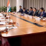 भारत भ्रमणमा रहेका अर्थमन्त्री वाग्लेको उच्चस्तरीय भेटवार्तामा नेपालको झण्डा नै गायव