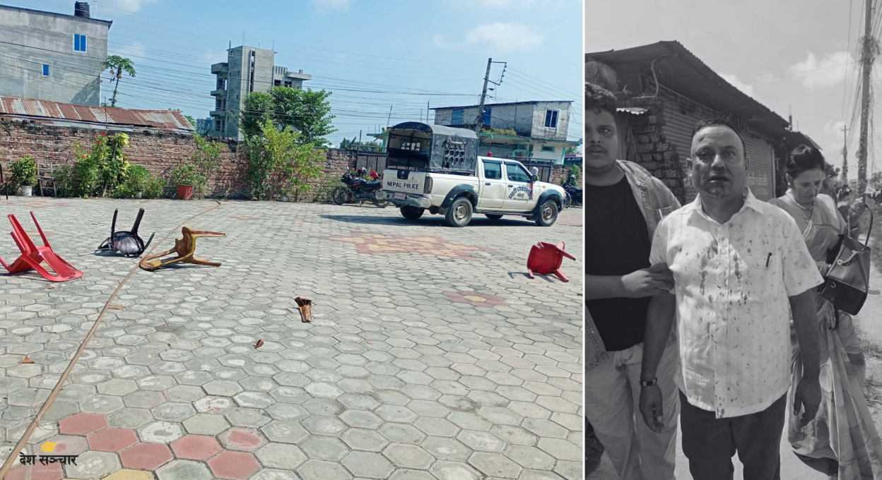 मोरङ- ६ कांग्रेसको अधिवेशनमा तनाव, झडप पछि निर्वाचन प्रक्रिया नै रोकियो